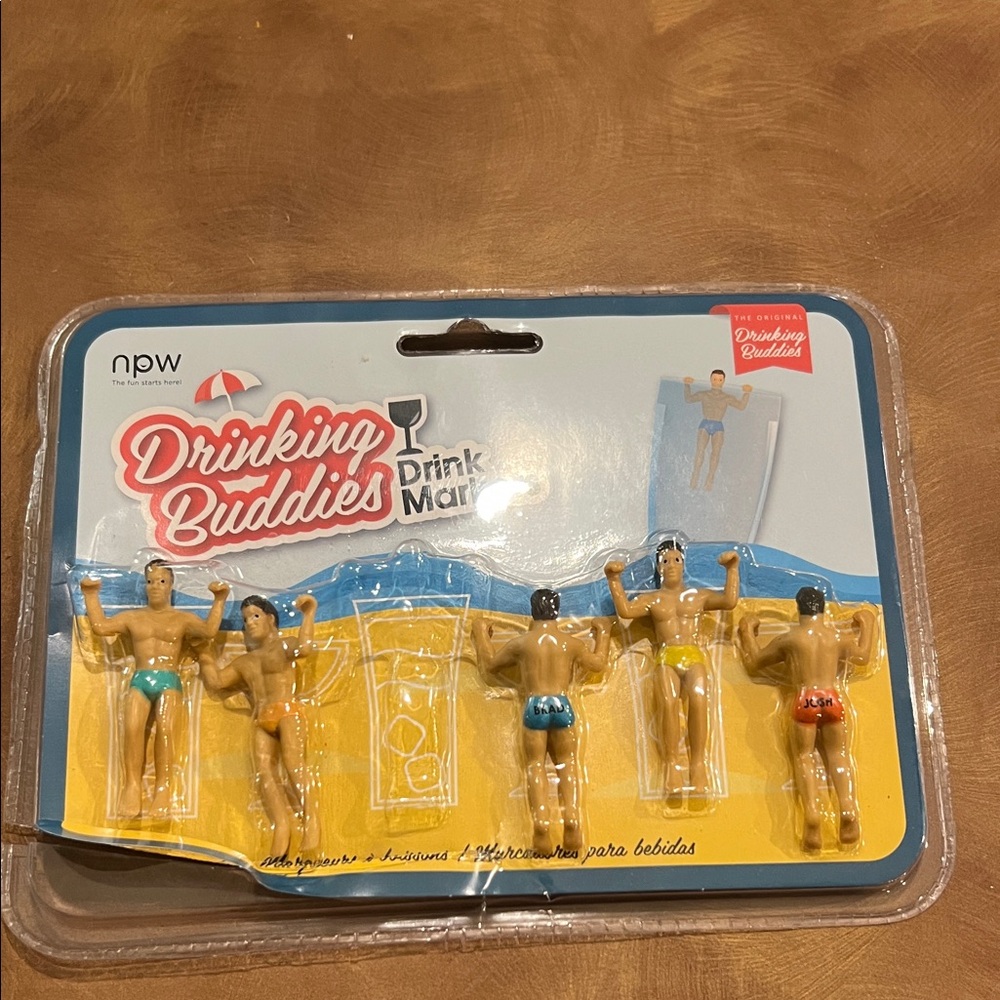 Drinking Buddies Drink Markers - Multicolor; opened , missing one